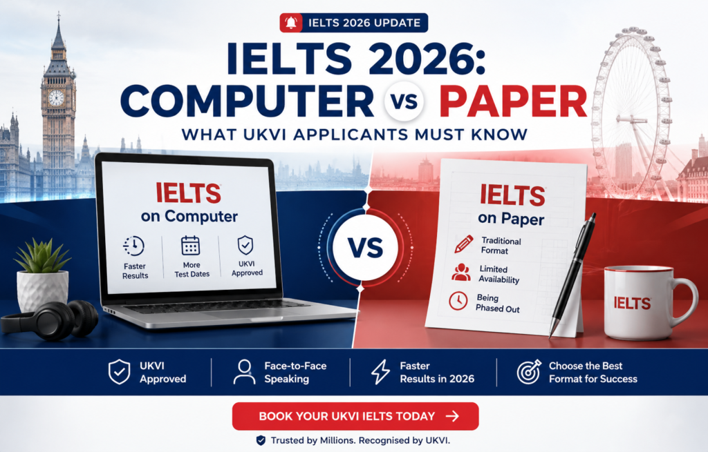 IELTS 2026: Computer vs Paper – What UKVI Applicants Must Know